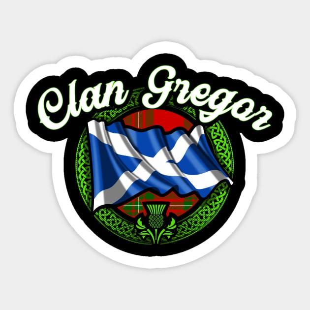 Scottish Flag Clan Gregor Sticker by Celtic Folk